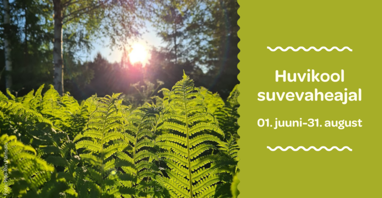 Huvikooli suvevaheaeg 1.juuni-31.august